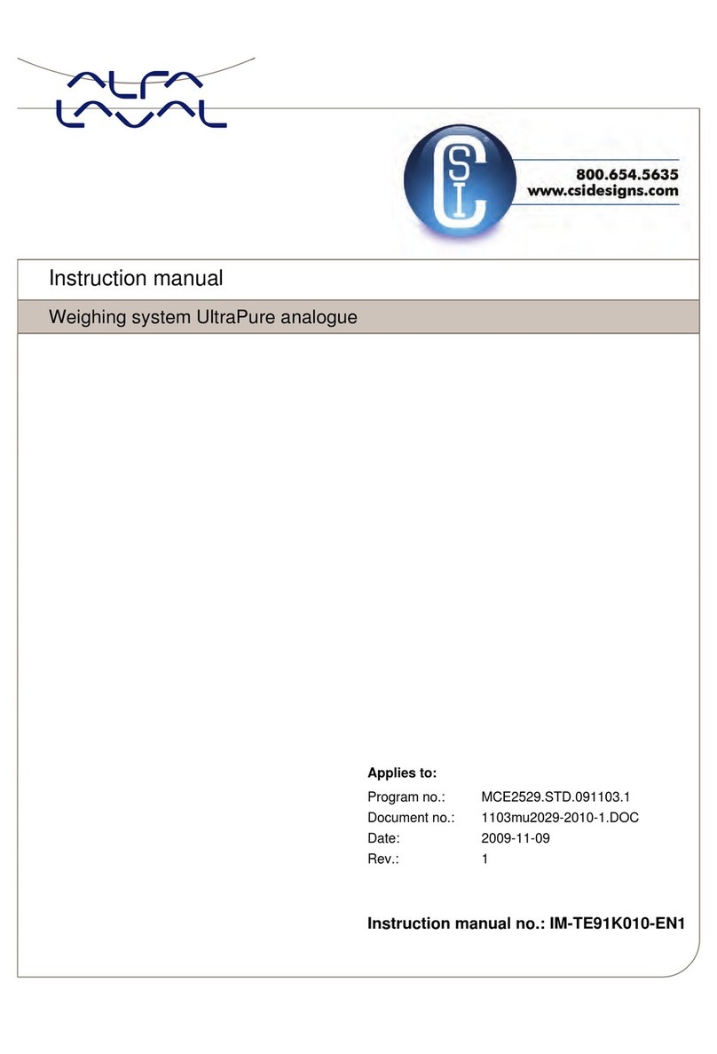 Alfalaval UltraPure analogue instruction manual
