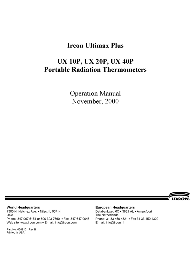 ircon Ultimax Plus Operation manual