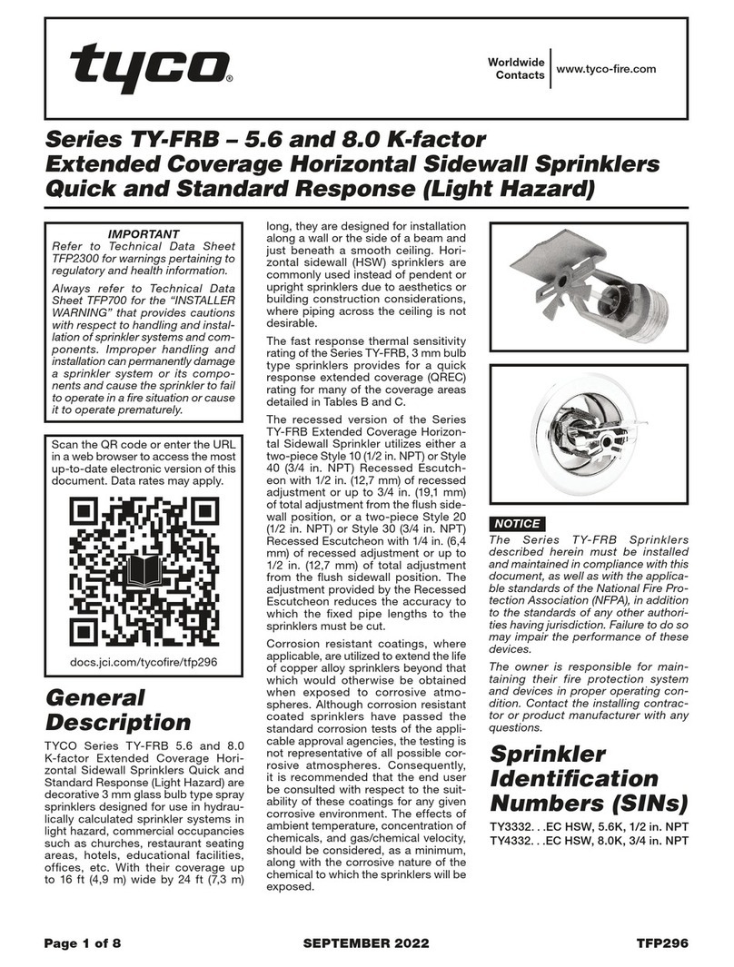 Tyco TY-FRB Series quick start guide