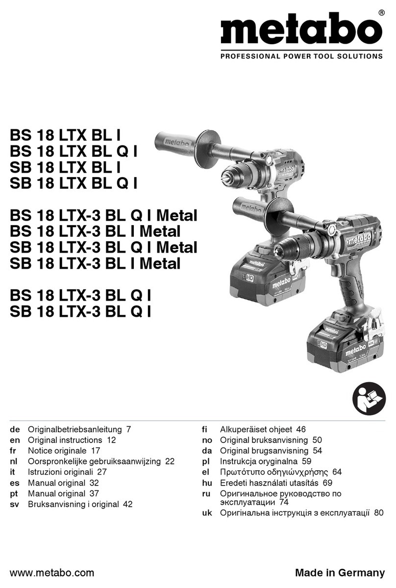 Metabo BS 18 LTX BL Quick User manual