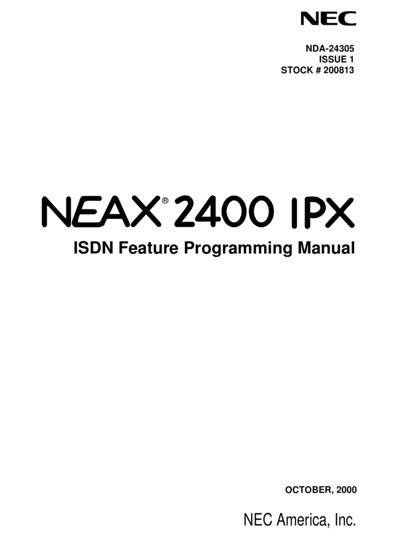 NEC NEAX 2400 IPX Programming manual