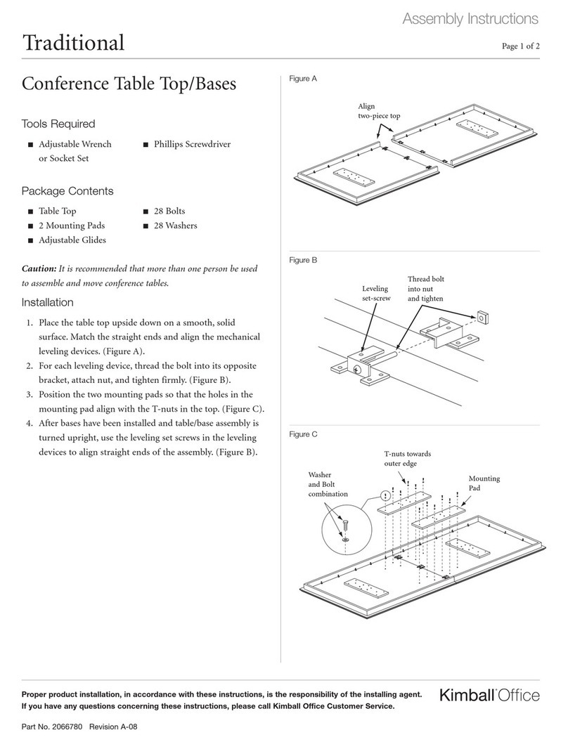Kimball Office Traditional Conference Table Assembly instructions Kimball Office Traditional Conference Table Assembly instructions