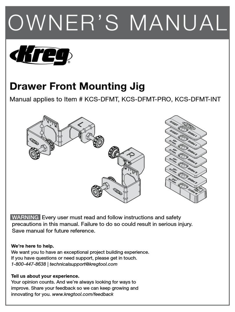 Kreg KCS-DFMT User manual Kreg KCS-DFMT User manual