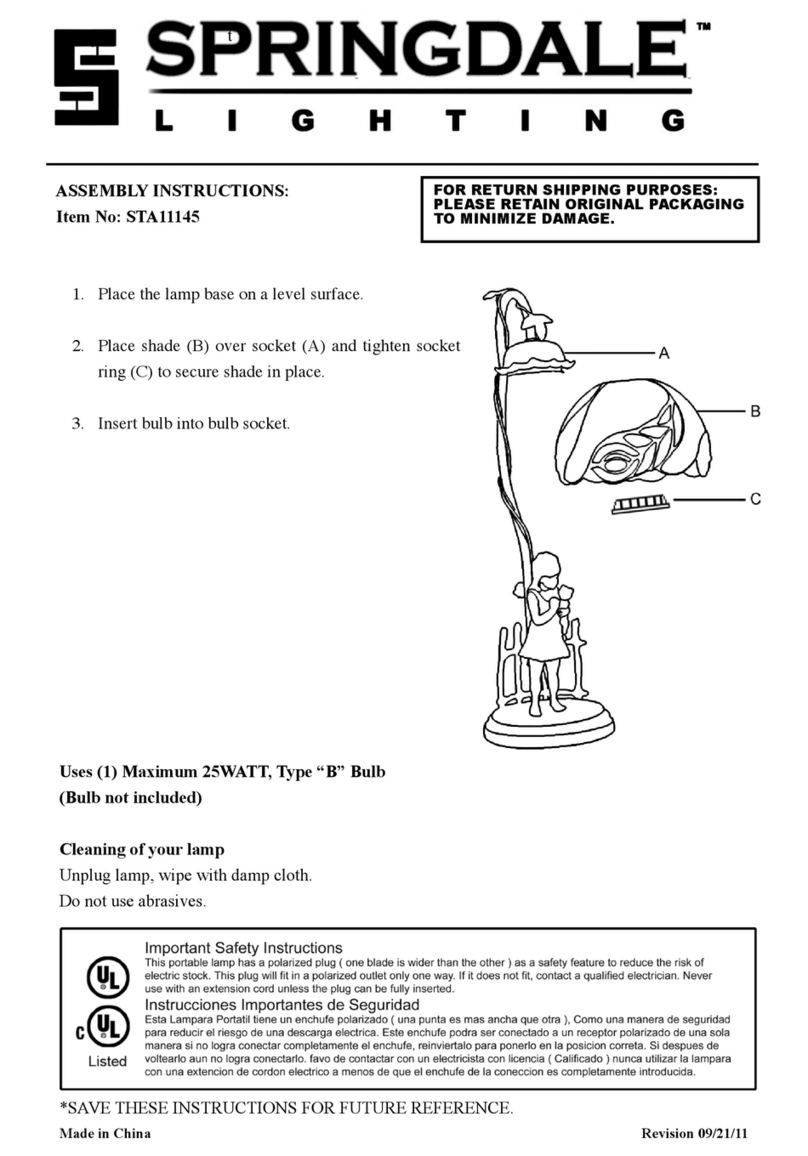 Springdale Lighting STA11145 Assembly instructions
