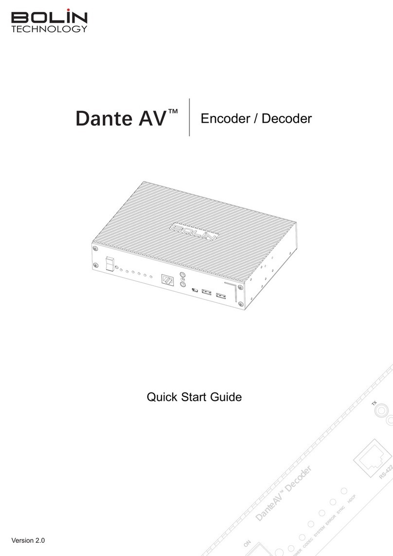Bolin Technology Dante AV D20H quick start guide