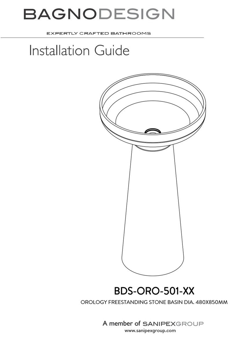 Sanipex BAGNO DESIGN BDS-ORO-501 Series installation guide