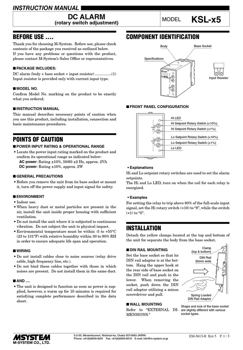 M-system KSL-x5 User manual