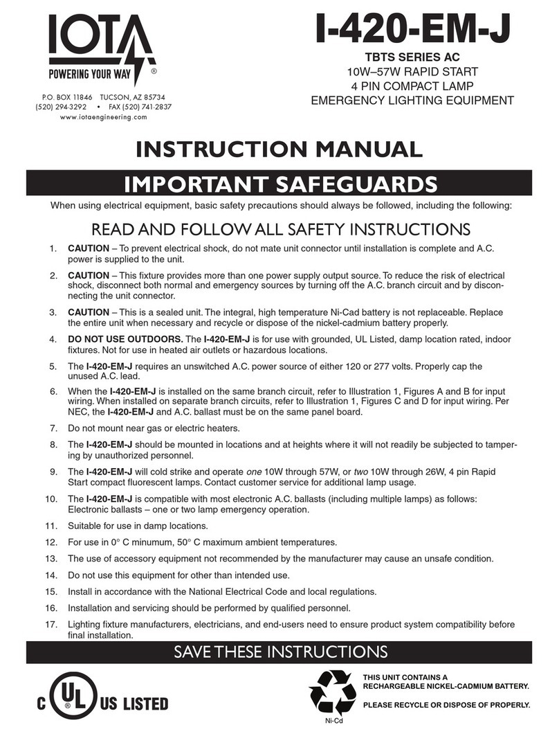 IOTA TBTS Series instruction manual