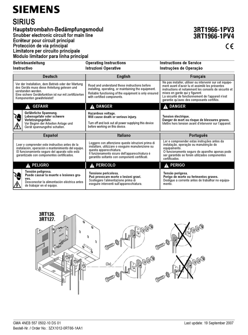 Siemens SIRIUS 3RT1966-1PV3 User manual Siemens SIRIUS 3RT1966-1PV3 User manual