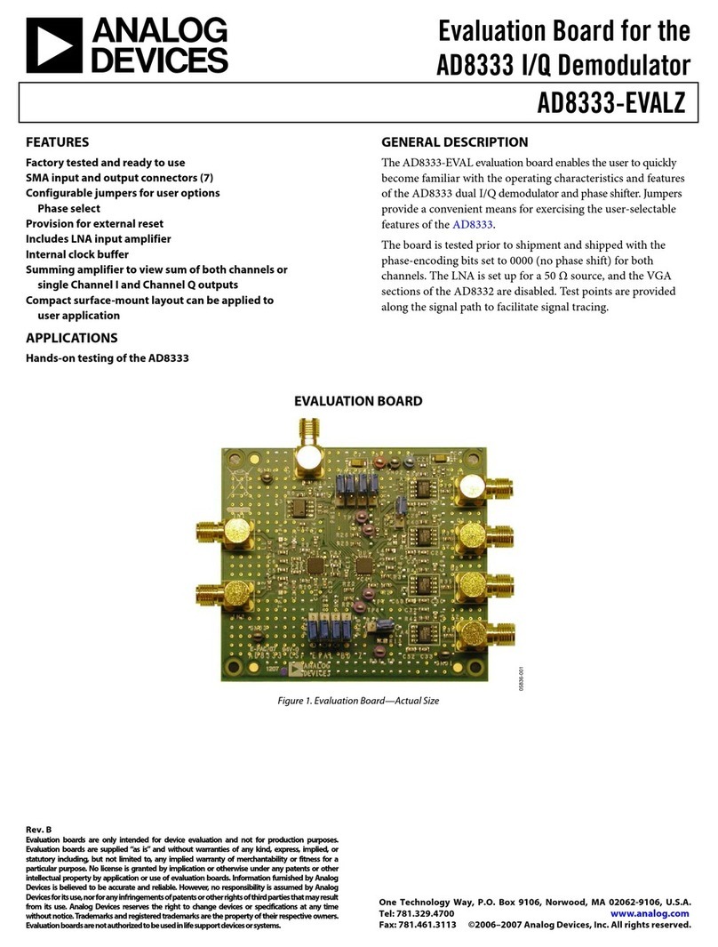 Analog Devices AD8333-EVALZ User manual Analog Devices AD8333-EVALZ User manual