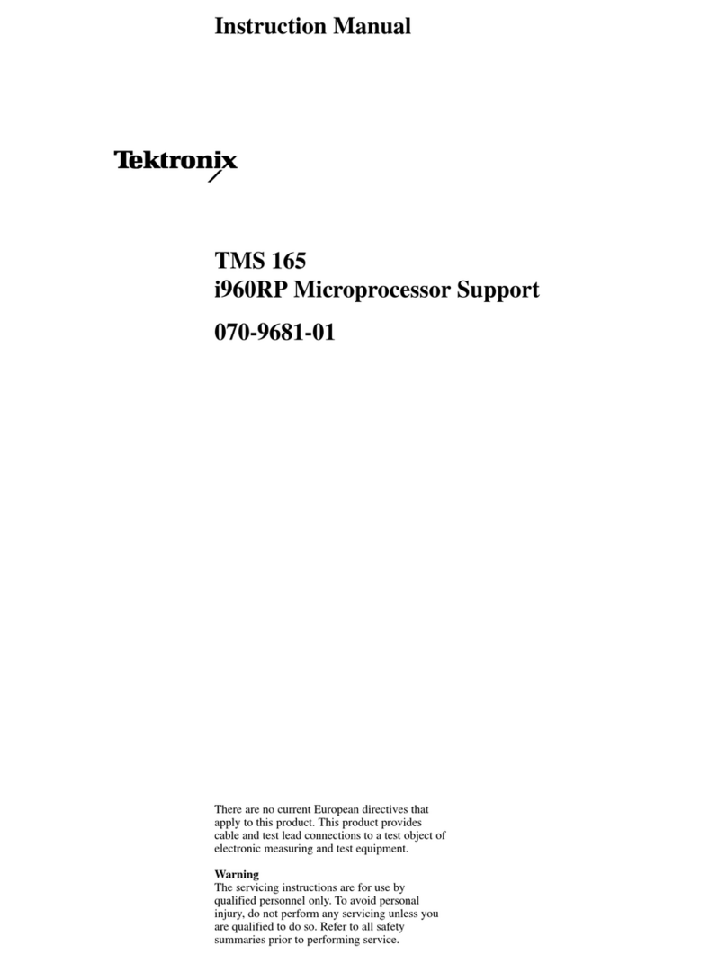 Tektronix TMS 165 User manual Tektronix TMS 165 User manual