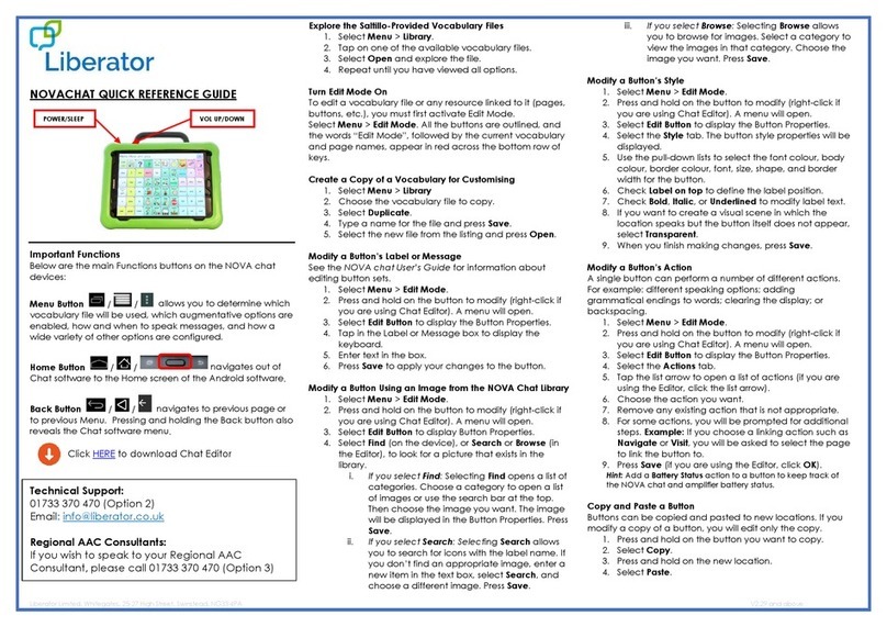 Liberator NOVACHAT User manual