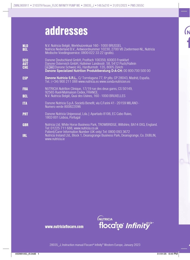 Nutricia flocare Infinity Instructions for use Nutricia flocare Infinity Instructions for use