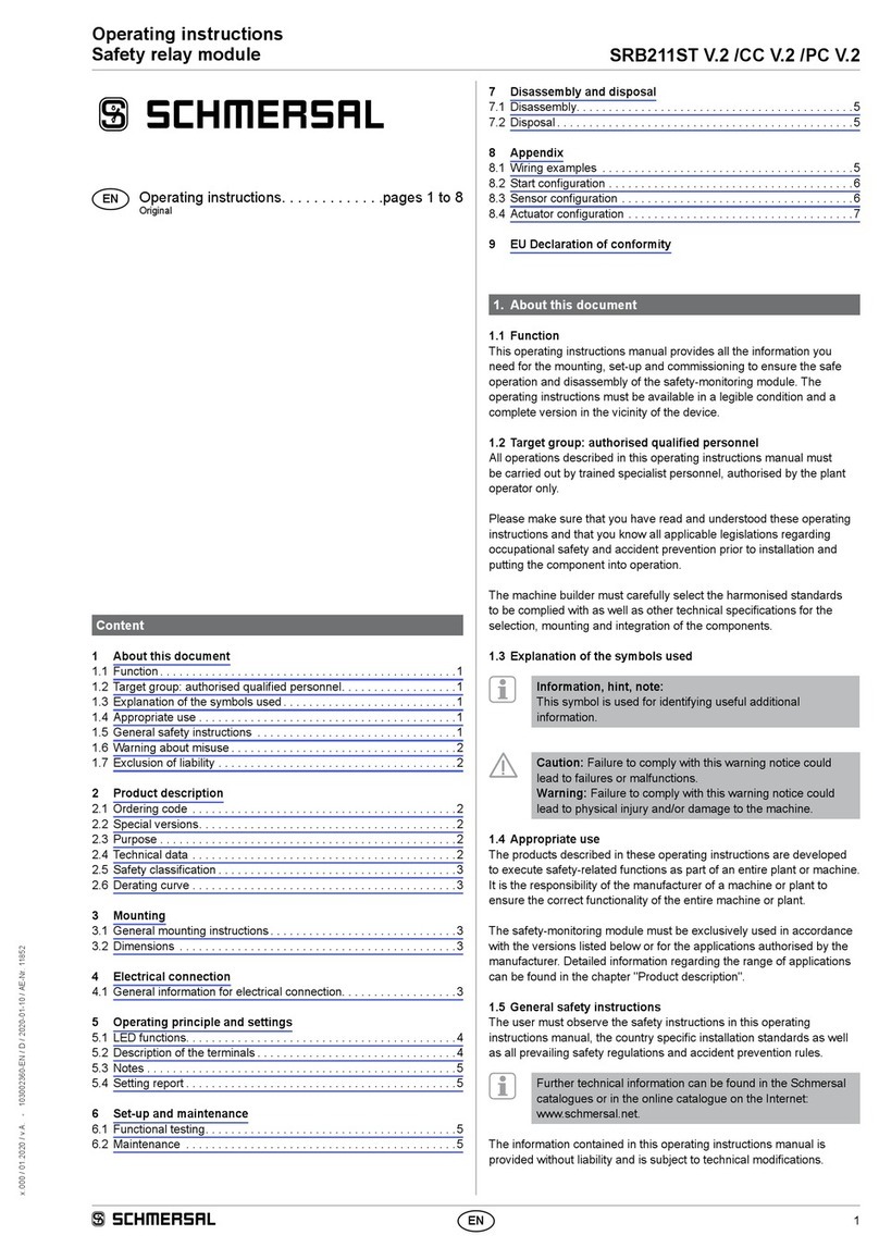 schmersal SRB211ST V.2 operating instructions