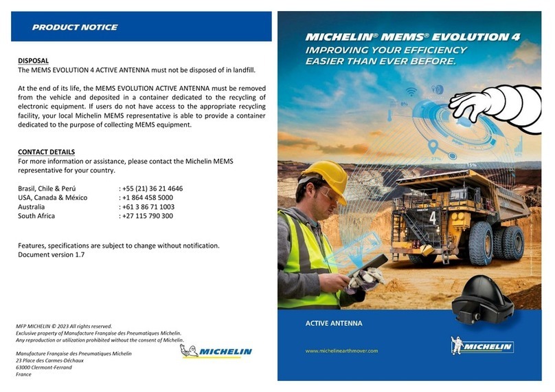 Michelin MEMS EVOLUTION 4 User manual