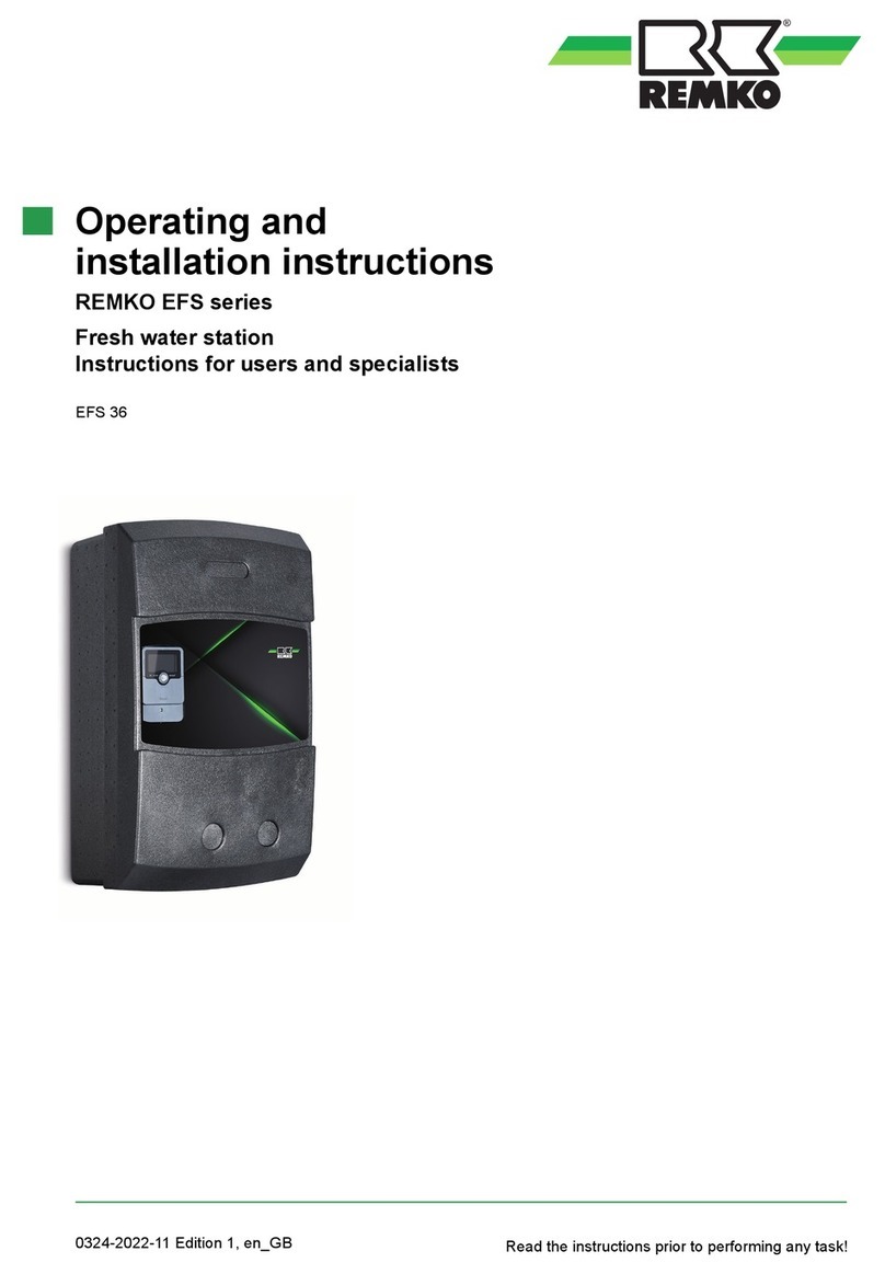 REMKO EFS Series Operating and installation instructions