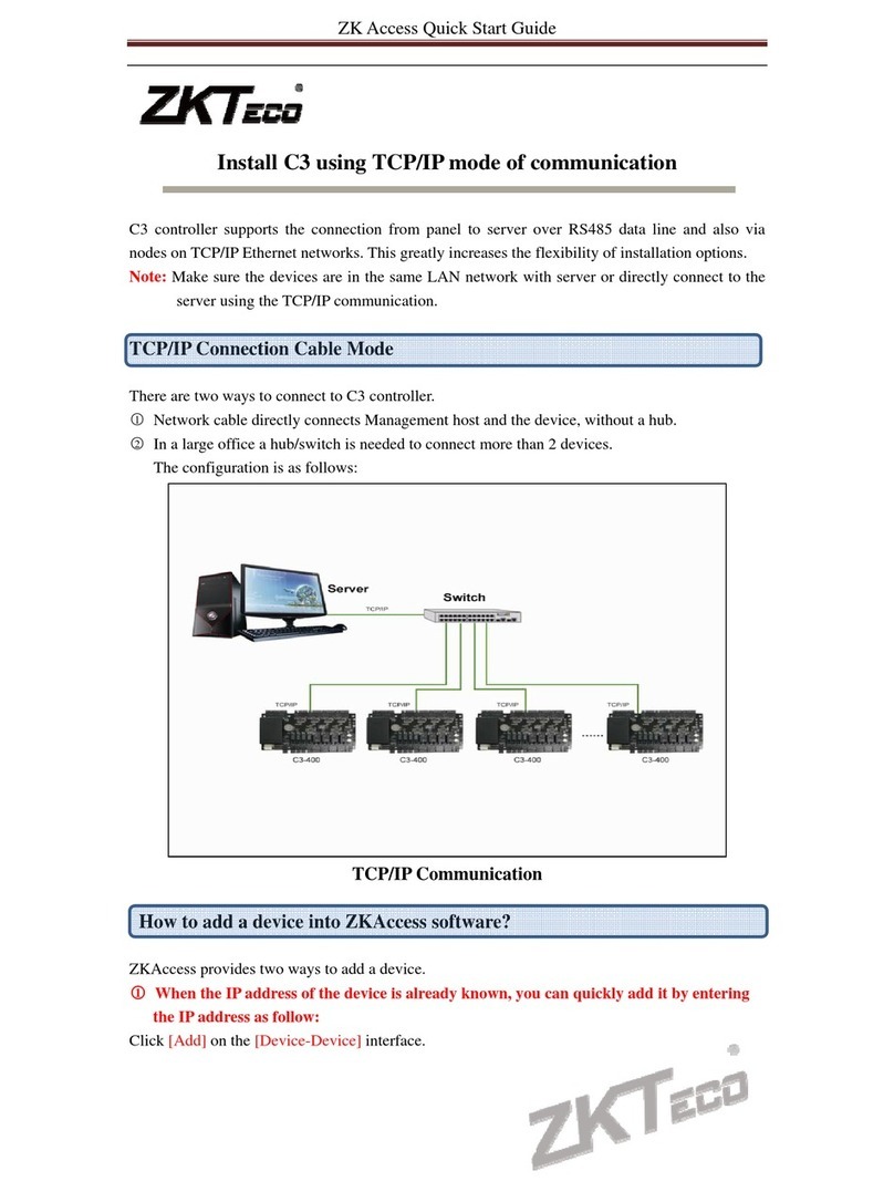 ZKTeco C3 User manual