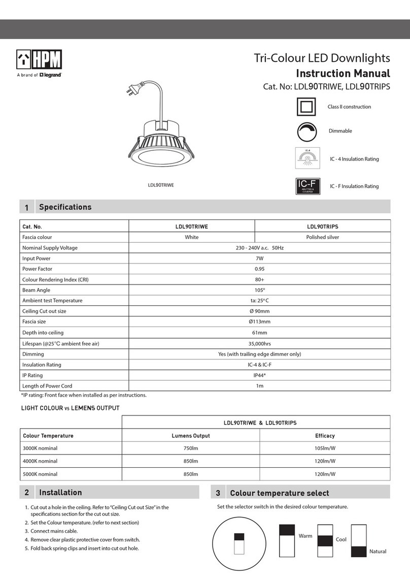 LEGRAND HPM LDL90TRIWE instruction manual