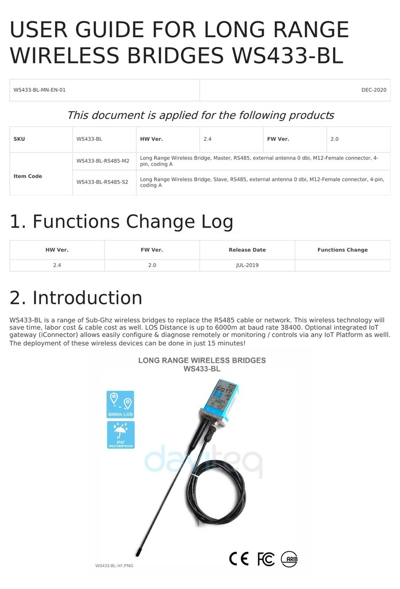 daviteq WS433-BL user guide