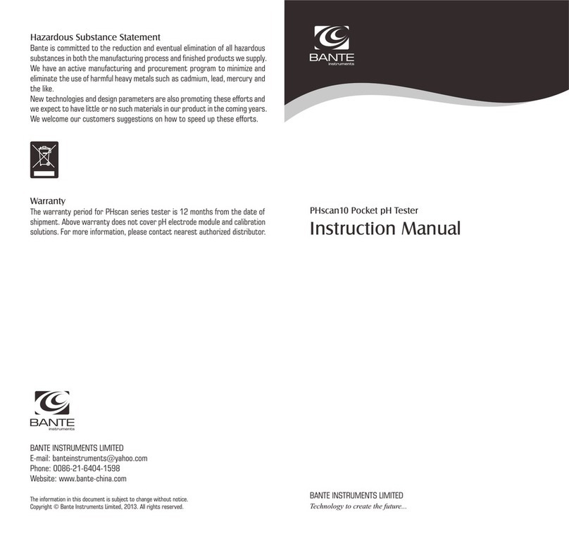 Bante Instruments PHscan10 instruction manual