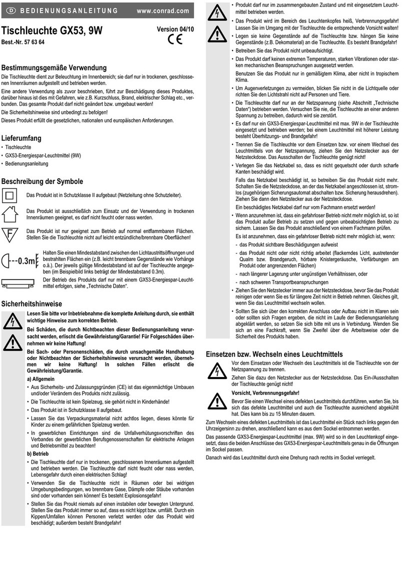 Conrad GX53 User manual
