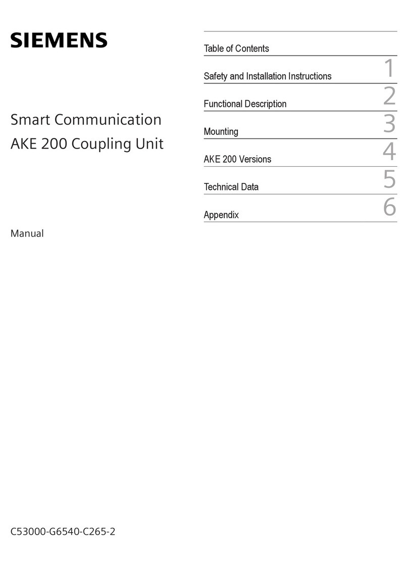 Siemens AKE 200 User manual