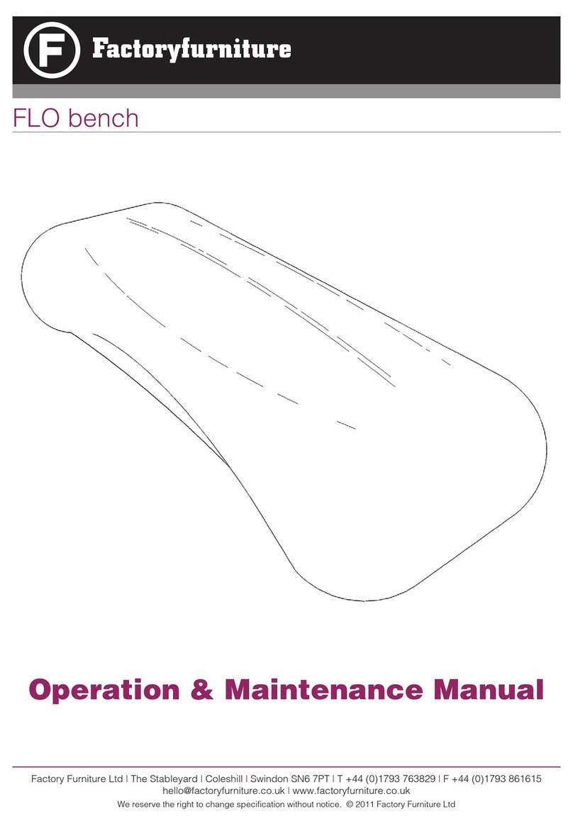Factoryfurniture FLO bench Operation & maintenance manual Factoryfurniture FLO bench Operation & maintenance manual