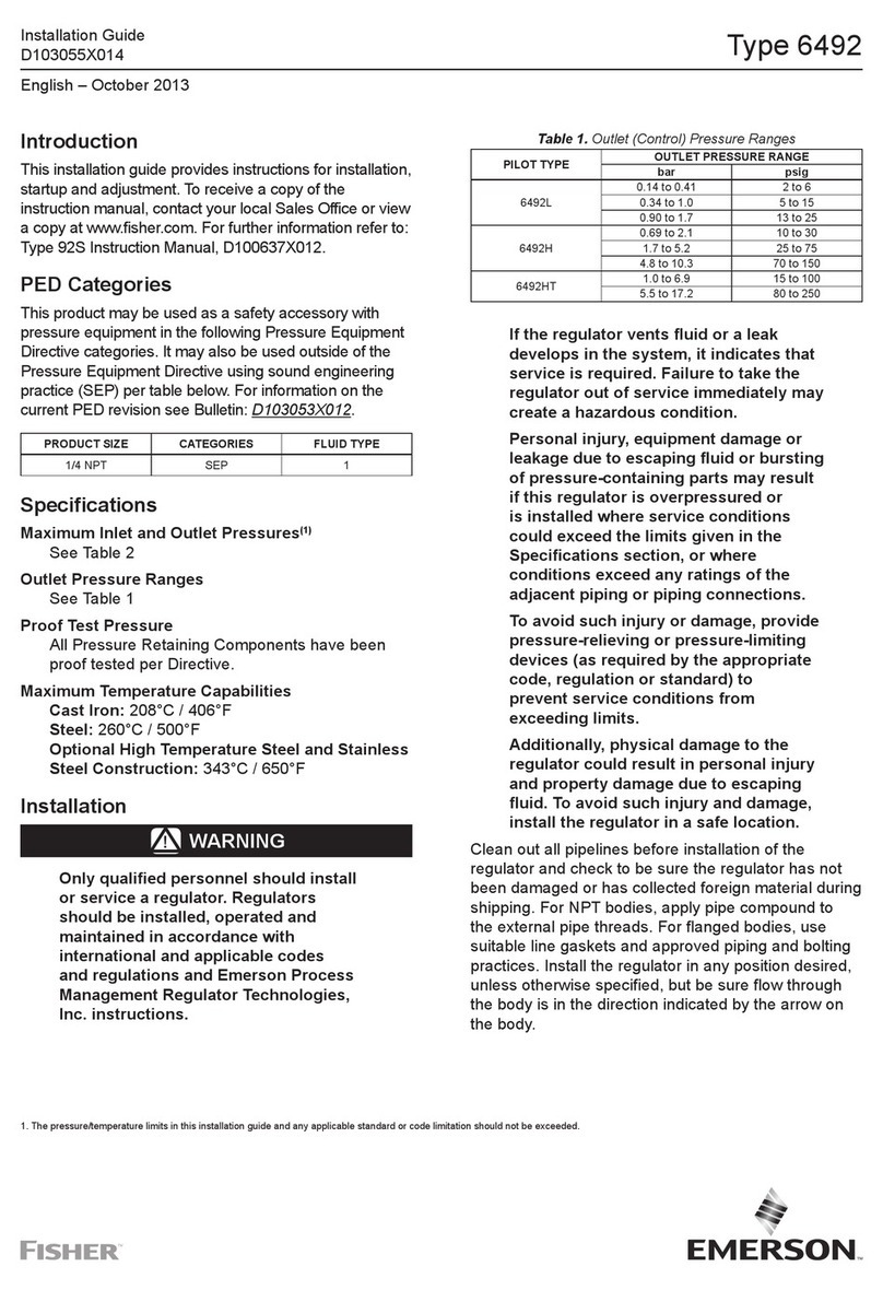 Emerson FISHER 6492L User manual Emerson FISHER 6492L User manual