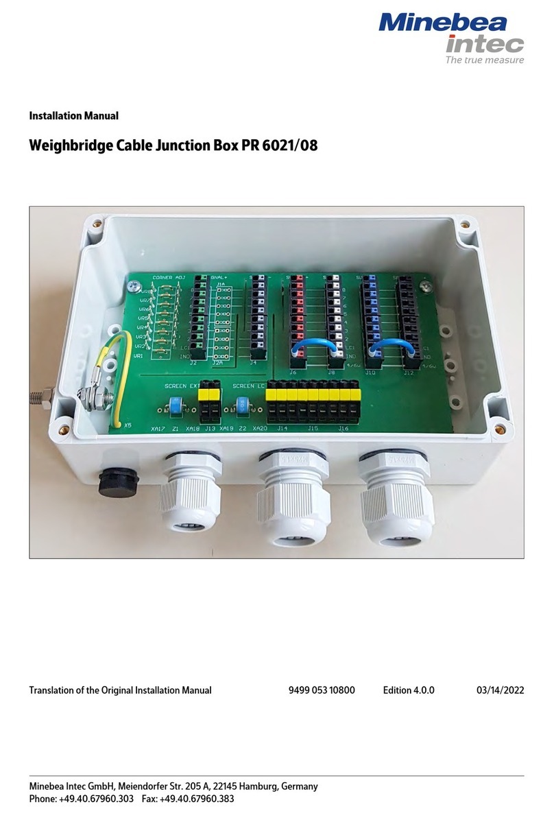 Minebea Intec PR 6021/08 installation manual Minebea Intec PR 6021/08 installation manual