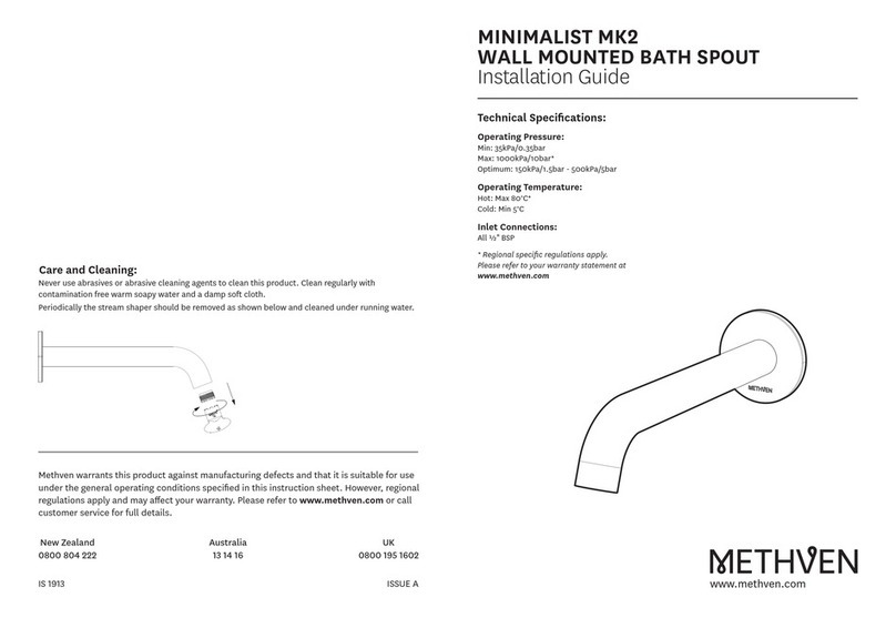 METHVEN MINIMALIST MK2 installation guide