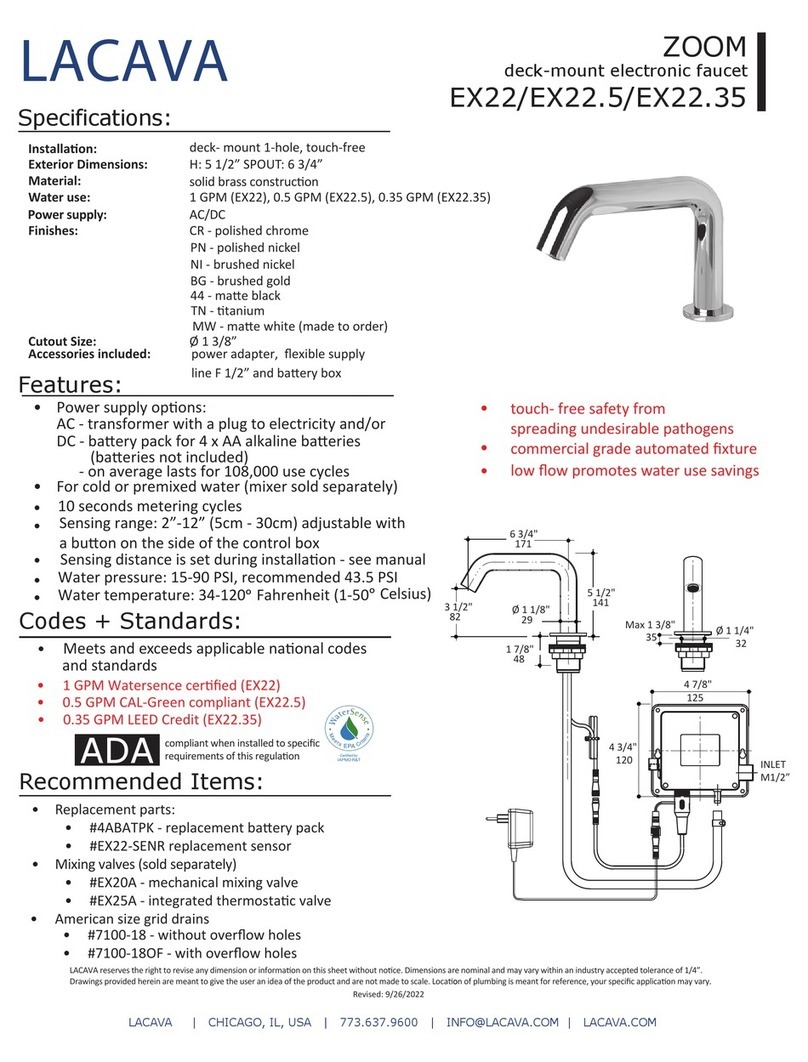 Lacava EX22 User manual