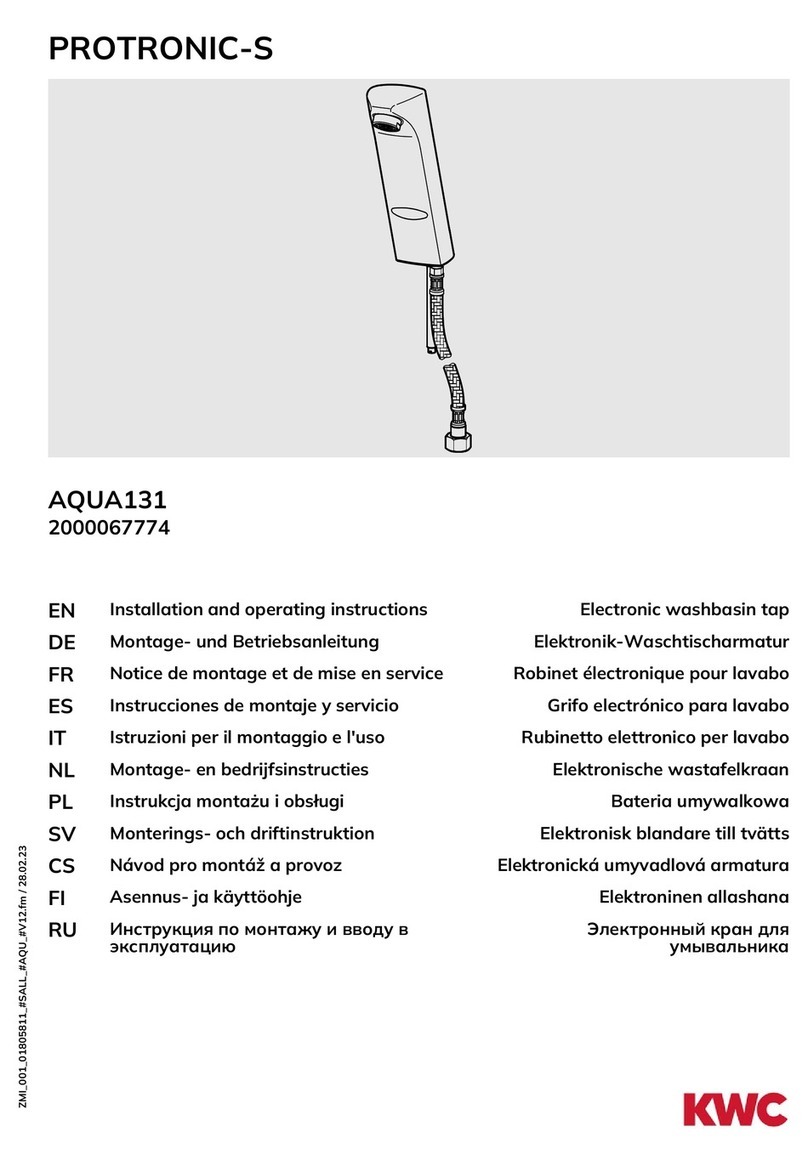 KWC PROTRONIC-S AQUA131 2000067774 User manual KWC PROTRONIC-S AQUA131 2000067774 User manual