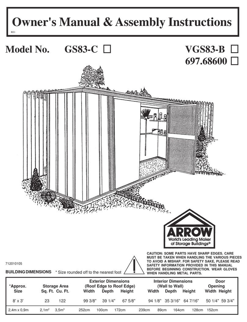 Arrow GS83C Owner's manual & assembly instructions Arrow GS83C Owner's manual & assembly instructions