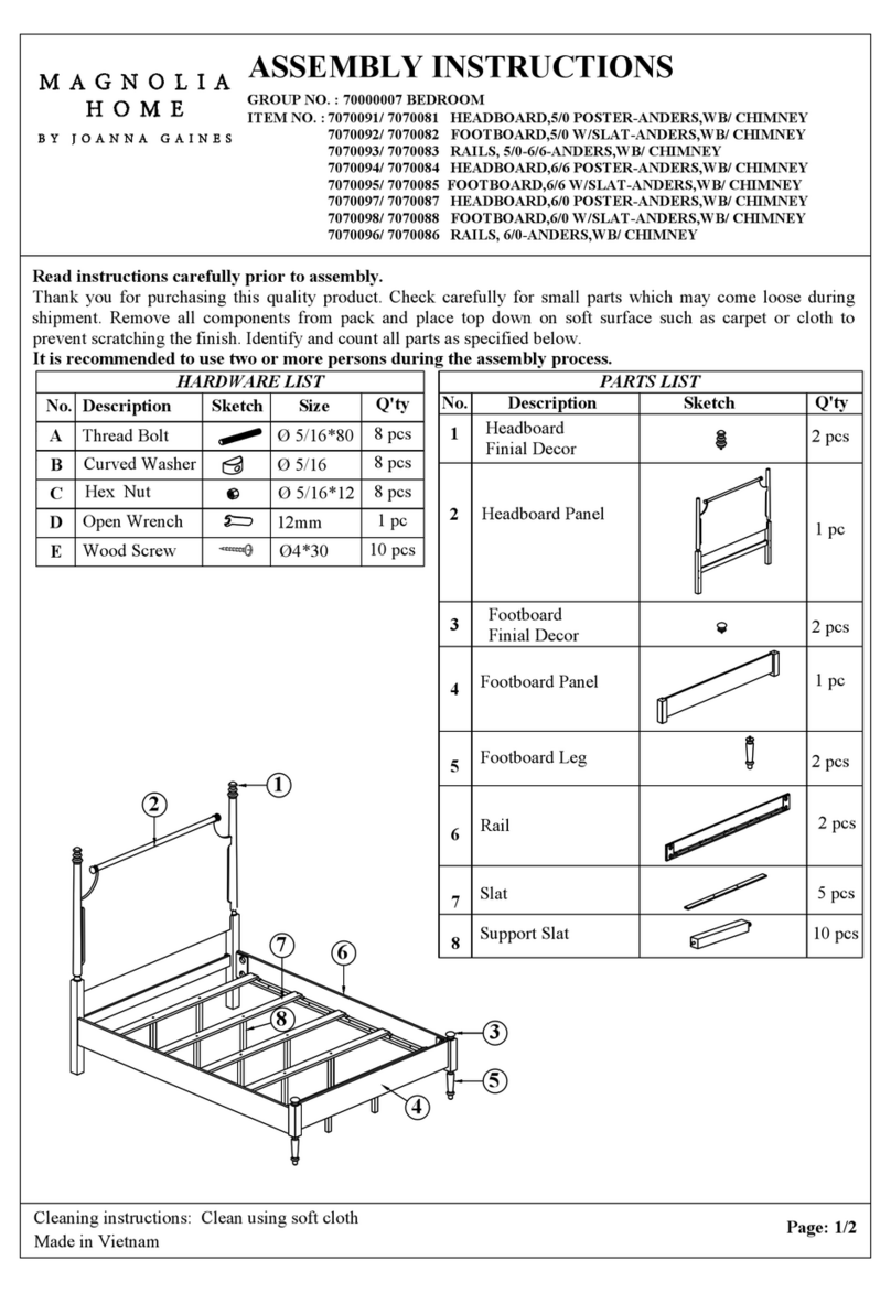 JOANNA GAINES Magnolia Home 70000007 Assembly instructions JOANNA GAINES Magnolia Home 70000007 Assembly instructions