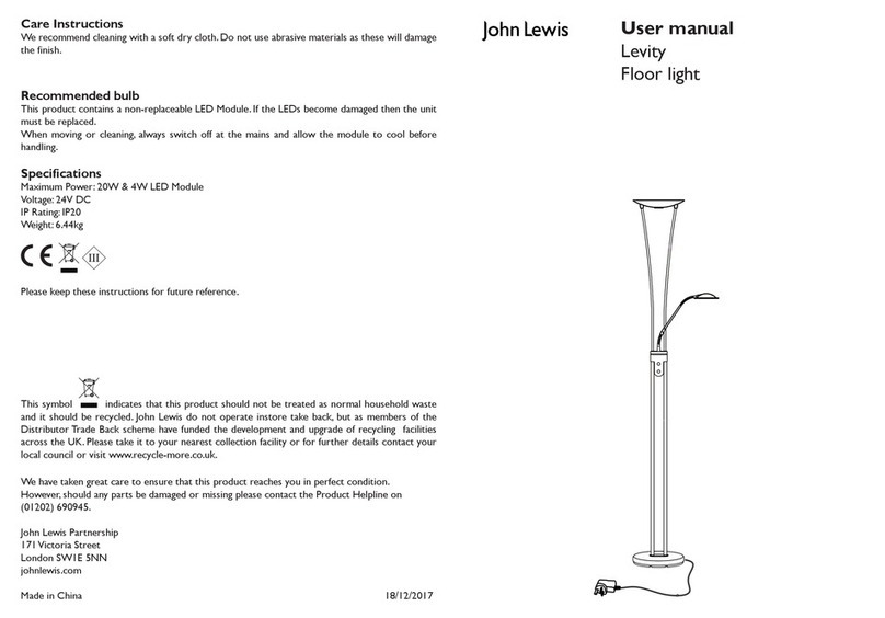 John Lewis Levity User manual John Lewis Levity User manual