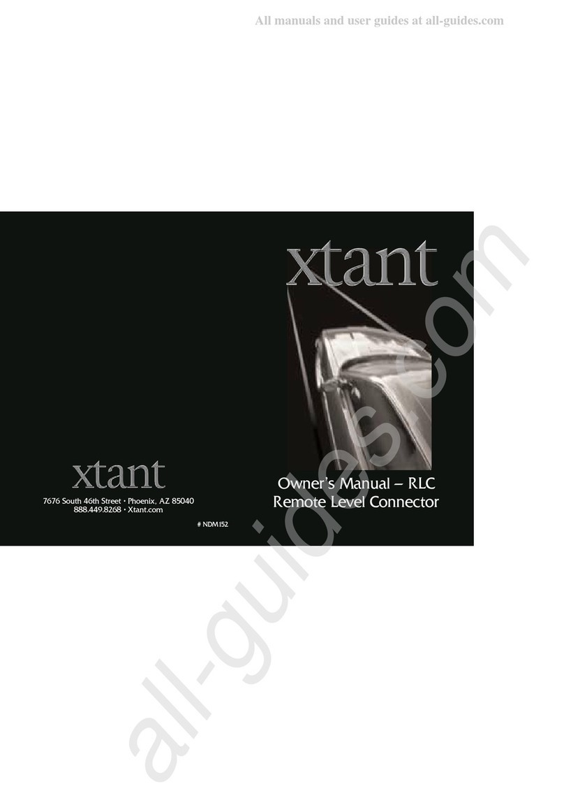 Xtant RLC owner's manual