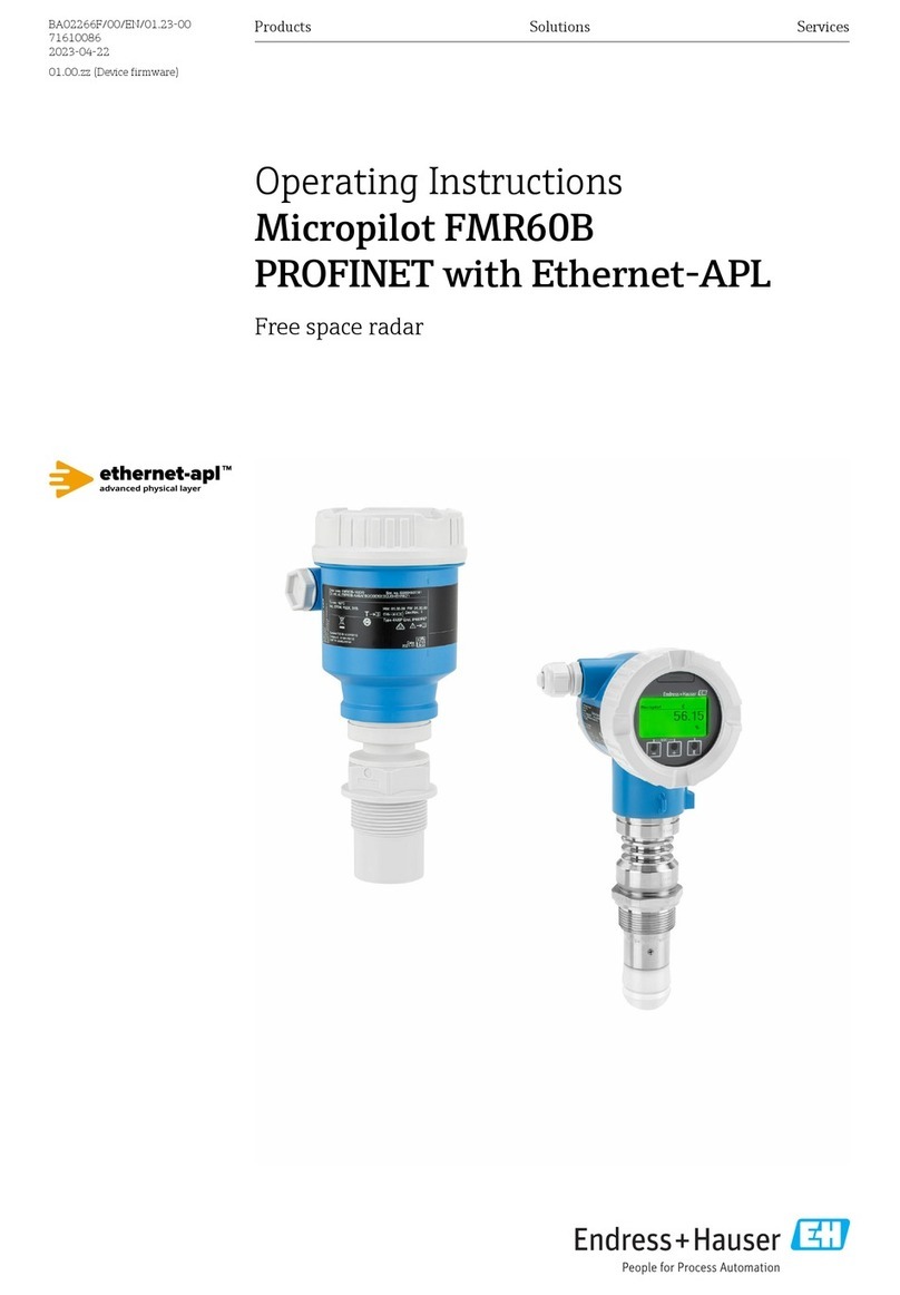 Endress+Hauser Hart Micropilot FMR60B User manual
