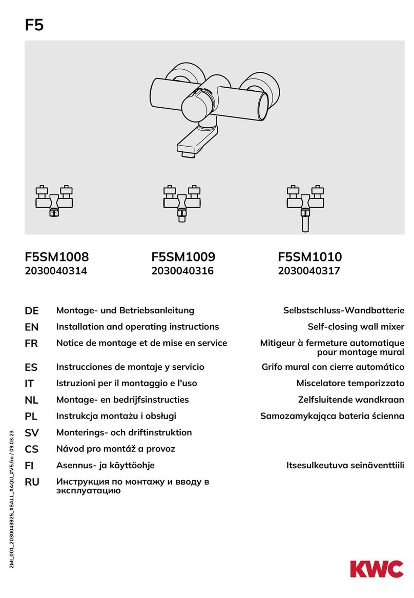 KWC F5SM1008 Installation and operating instructions