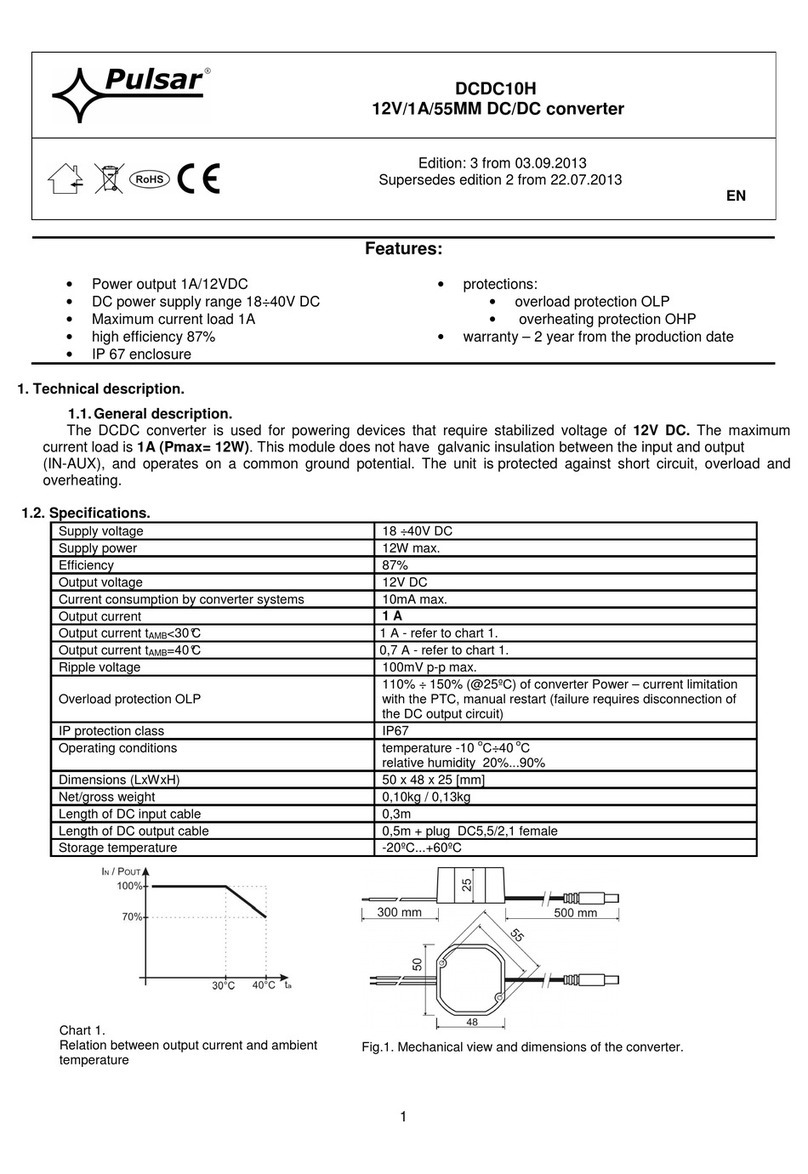 Pulsar DCDC10H User manual