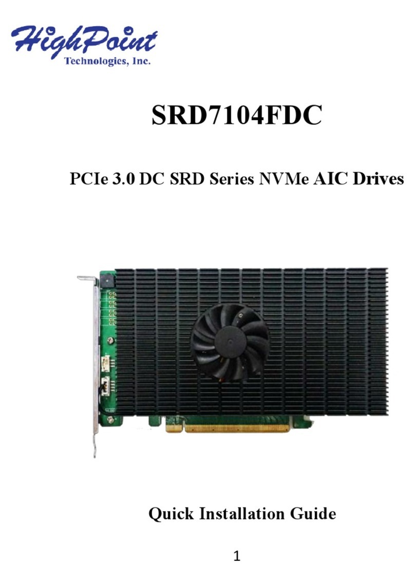 HighPoint SRD7104FDC Quick installation guide