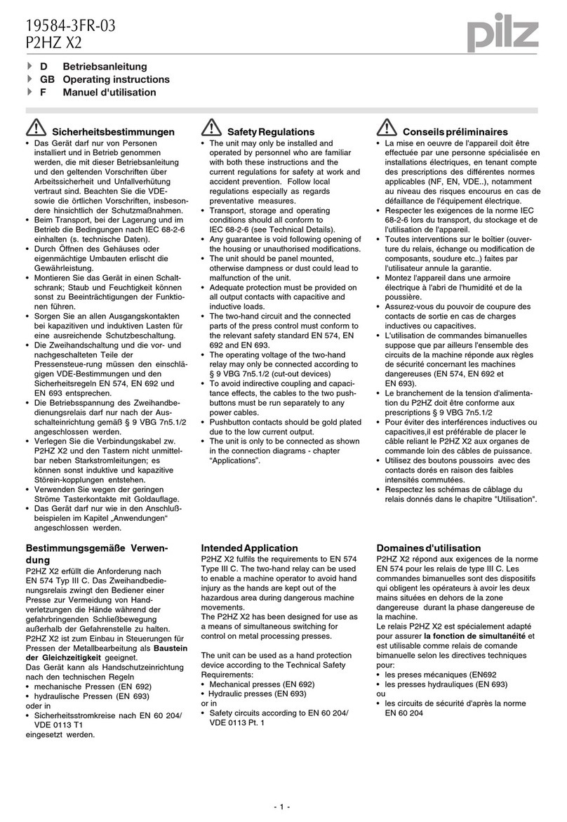 Pilz PNOZ X Series User manual