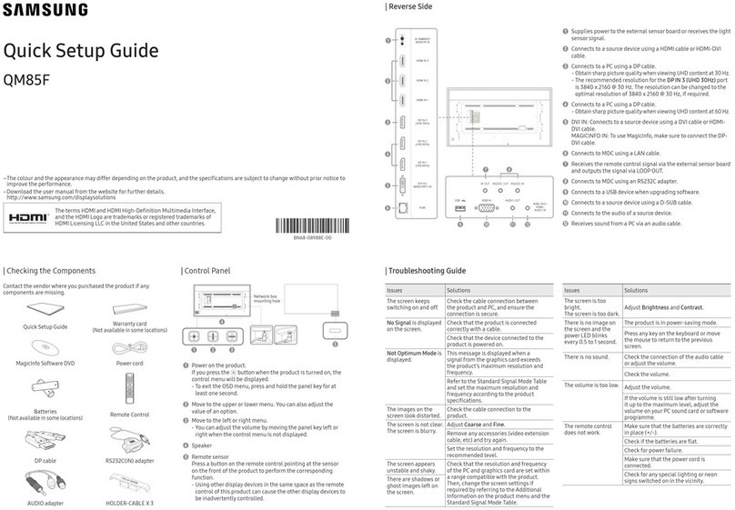 Samsung QM85F User manual Samsung QM85F User manual