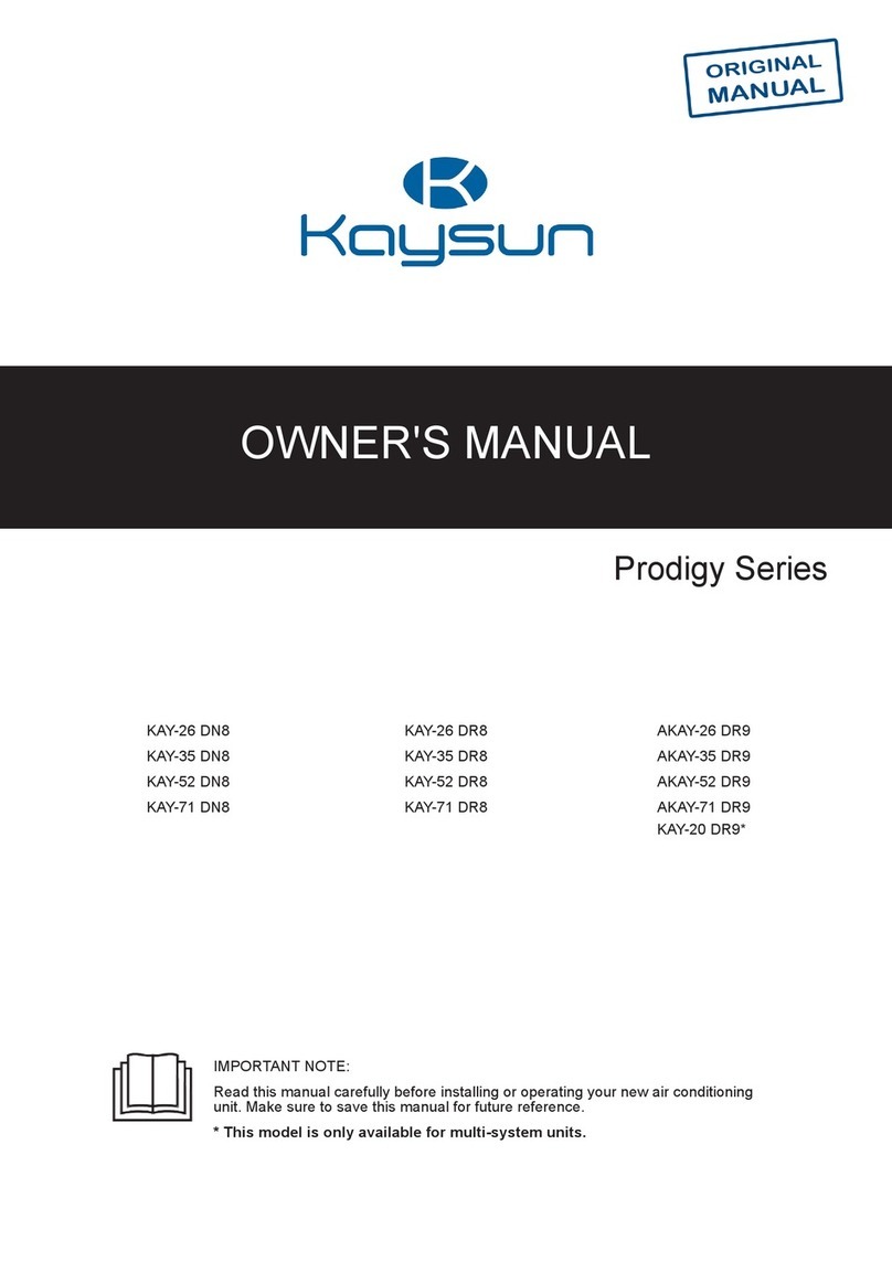 Kaysun Prodigy Series User manual