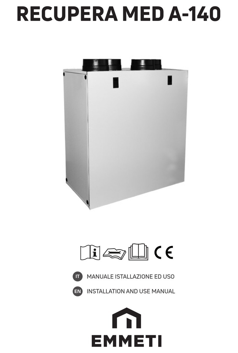 emmeti RECUPA MED A-140 Installation and use manual