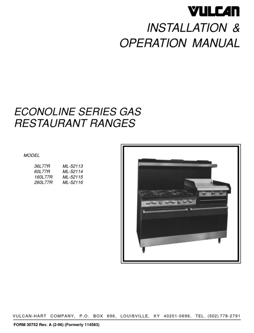 Vulcan-Hart ECONOLINE Series Installation & operation manual