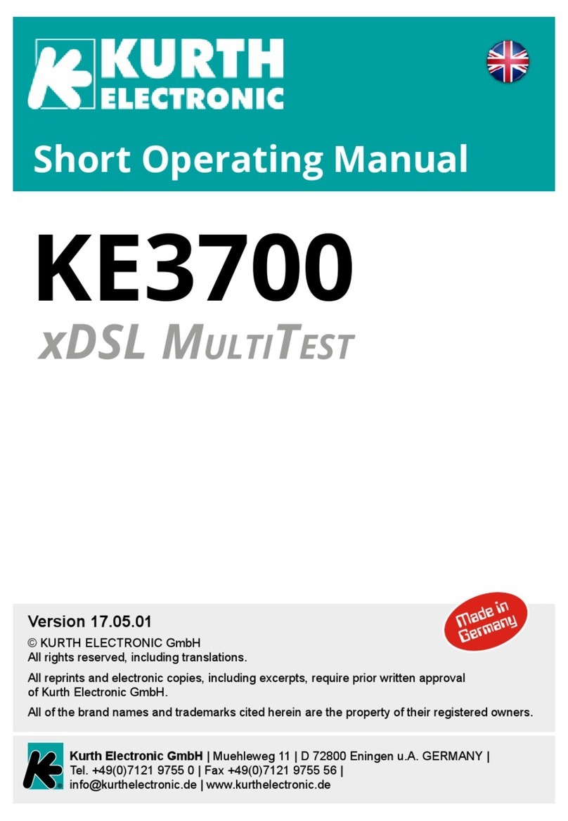 Kurth Electronic xDSL MultiTest KE3700 User manual