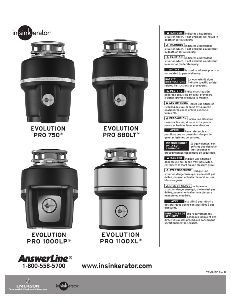 Emerson InSinkErator EVOLUTION PRO 750 manual Emerson InSinkErator EVOLUTION PRO 750 manual