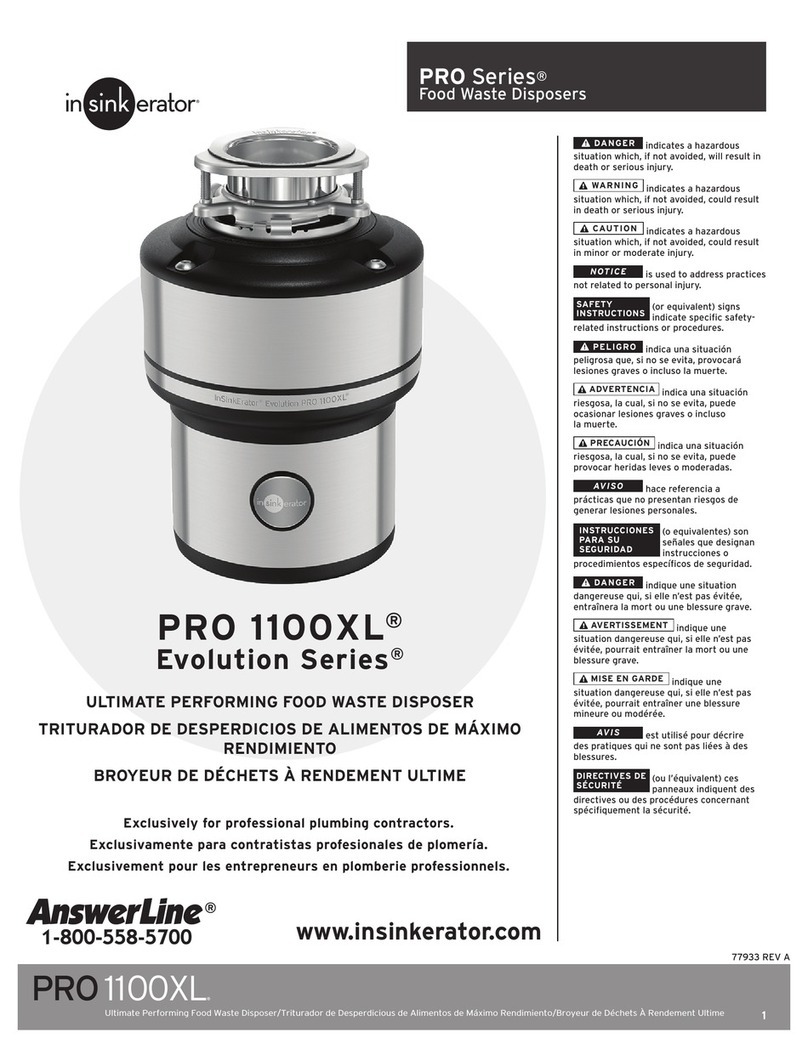 Emerson InSinkErator Evolution PRO Series manual