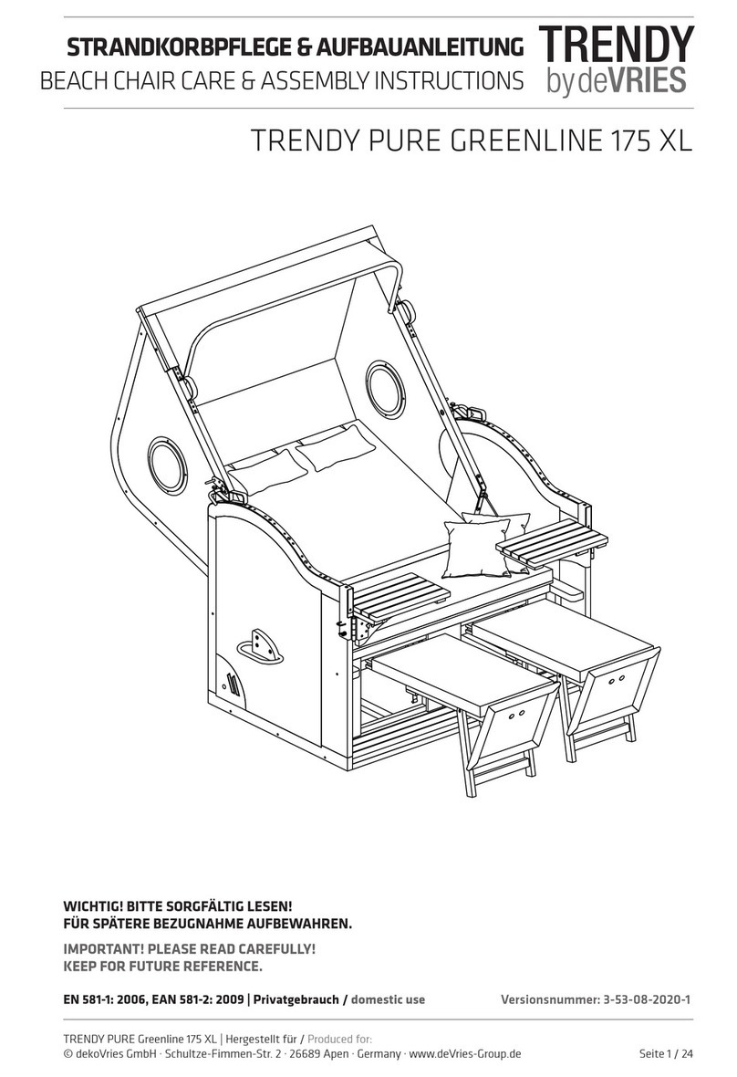 deVRIES Trendy 175 XL User manual deVRIES Trendy 175 XL User manual