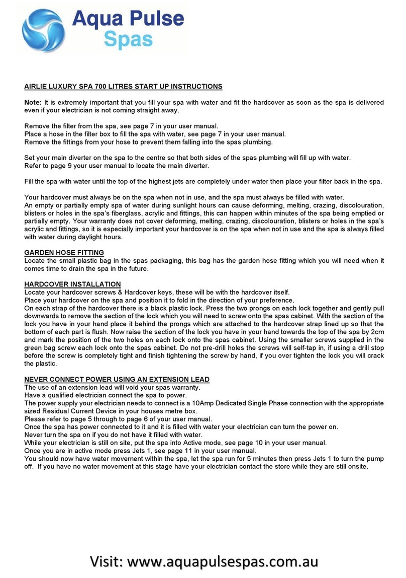 Aqua Pulse Spas AIRLIE LUXURY SPA User manual